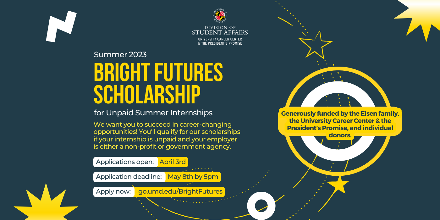 Bright Futures Promotional image featuring details about the scholarship.