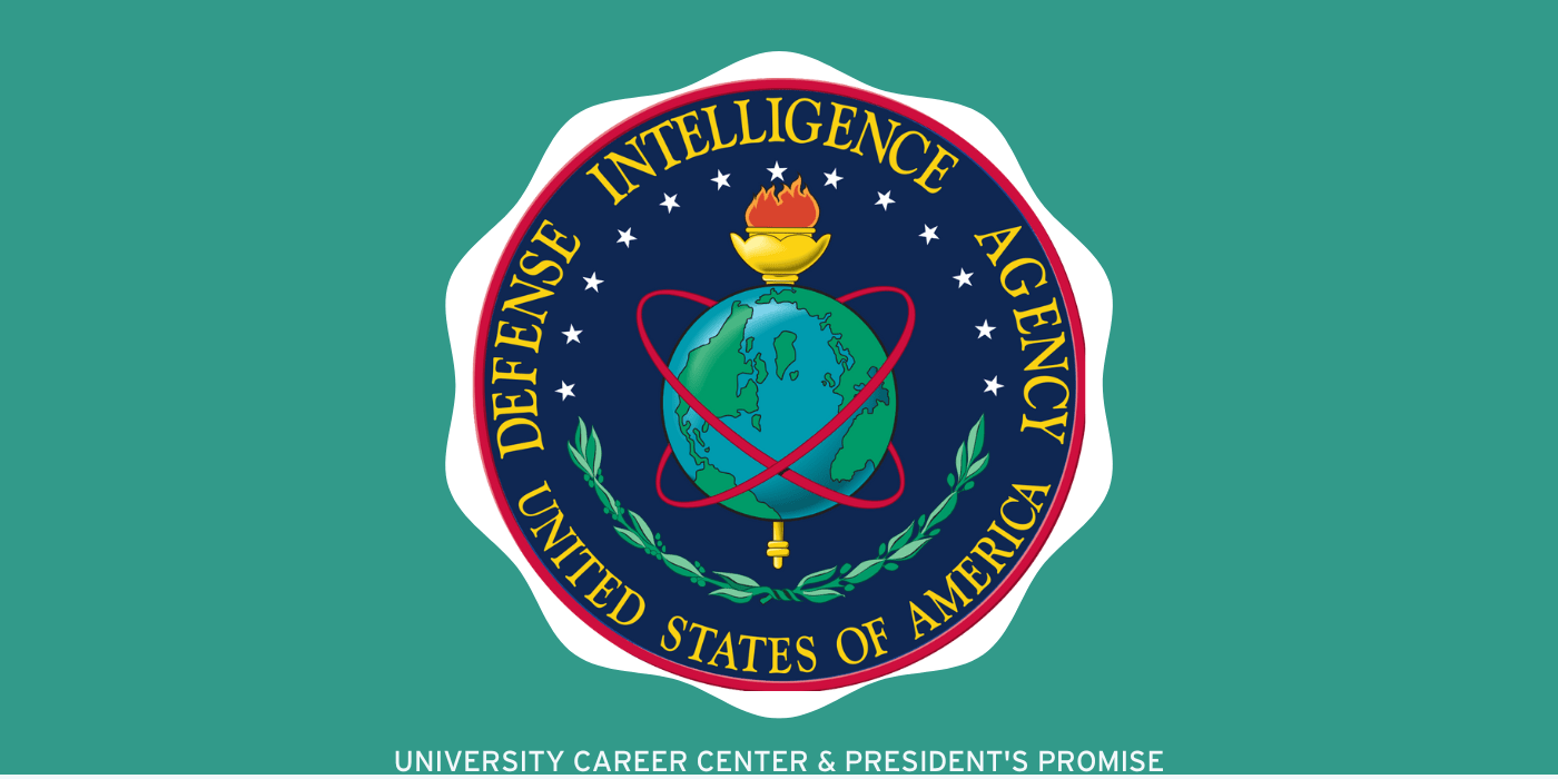 A promotional image for the Defense Intelligence Agency event featuring the logo for the Defense Intelligence Agency. 