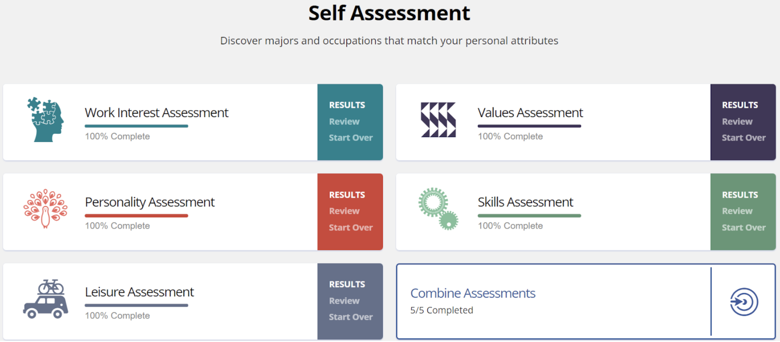 Self Assessment | University Career Center & The President's Promise