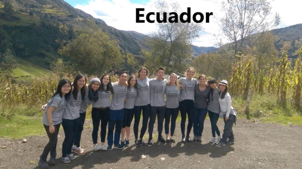 Students participating in International Experiences in Ecuador