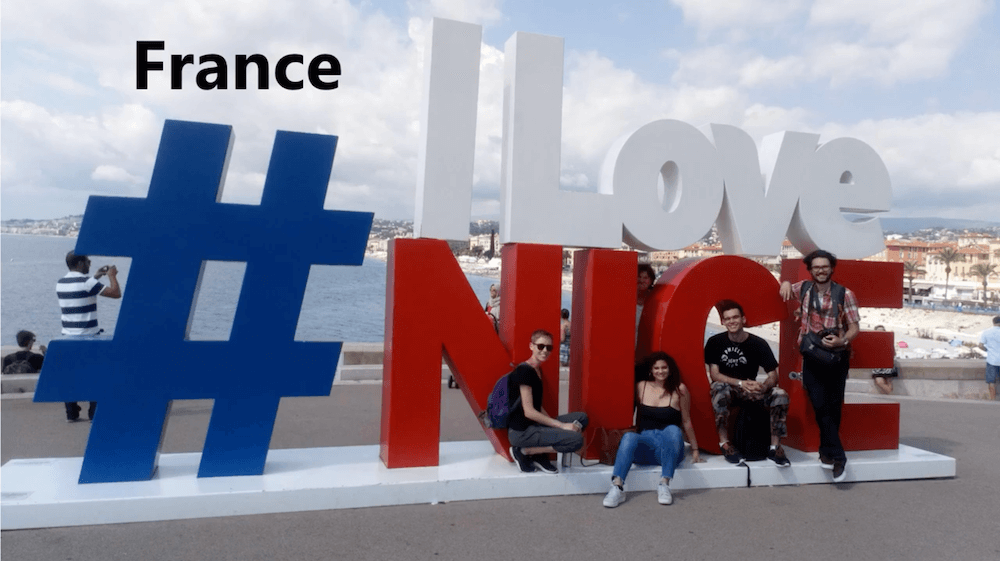 Students participating in International Experiences in France