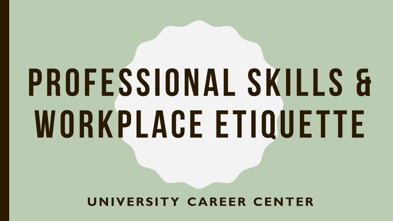 UCC ELMS Course Professional Skills and Workplace Etiquette