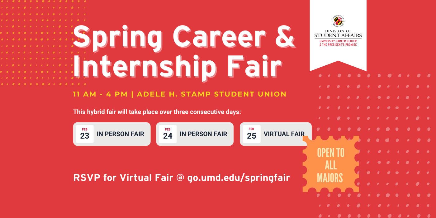 Spring Career & Internship Fair Day 3 (Virtual) University Career