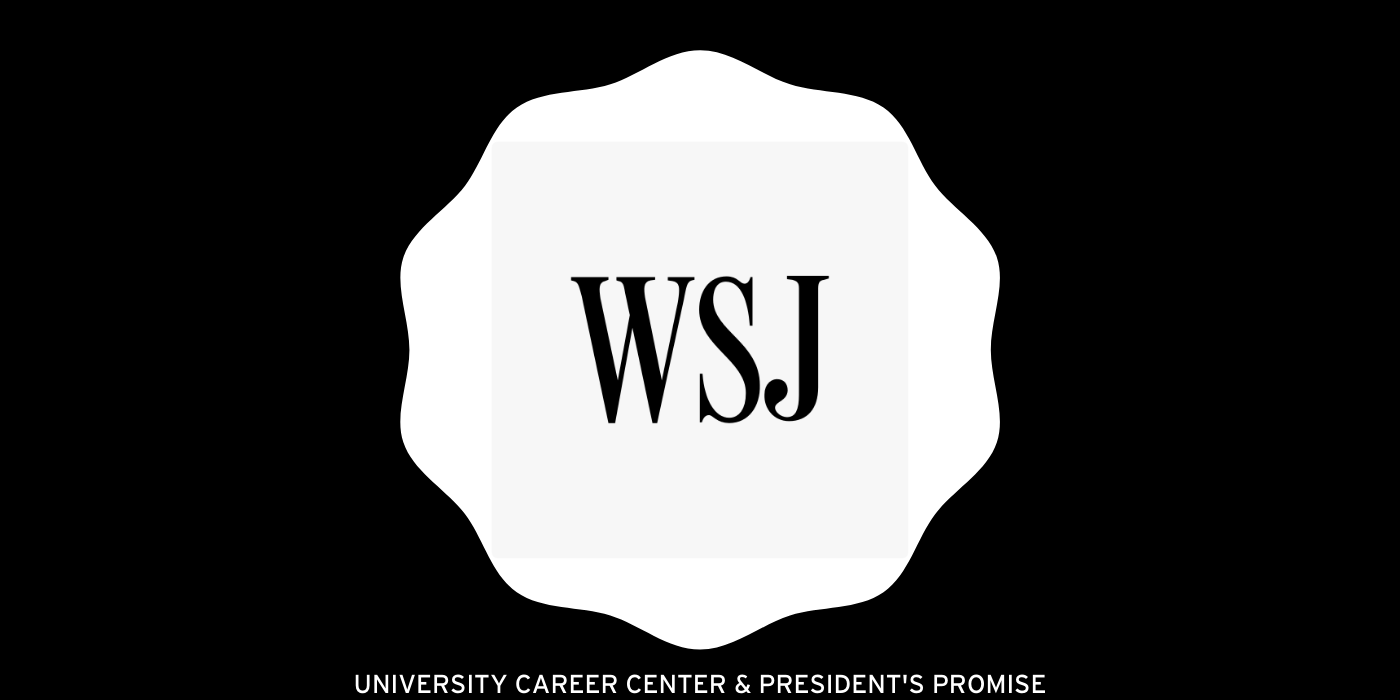 The letters WSJ in black surrounded by a round scalloped white shape which is all surrounded by a rectangle in dark gray