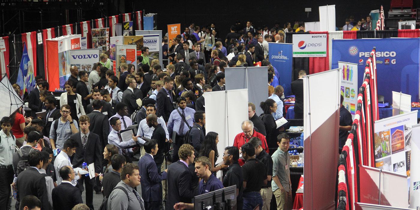 Career Fair with Students and Employers