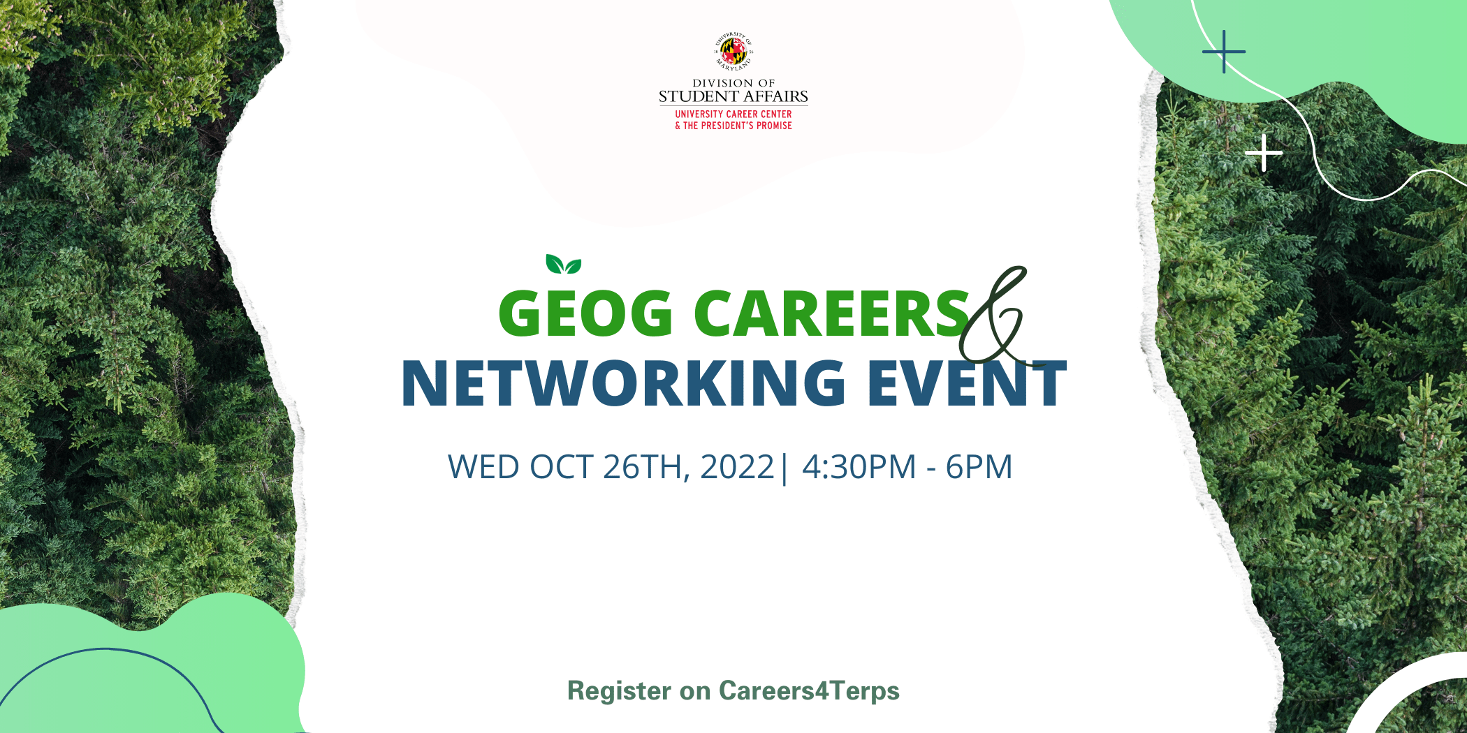 Graphic: GEOG Careers & Networking Event 10.26.22