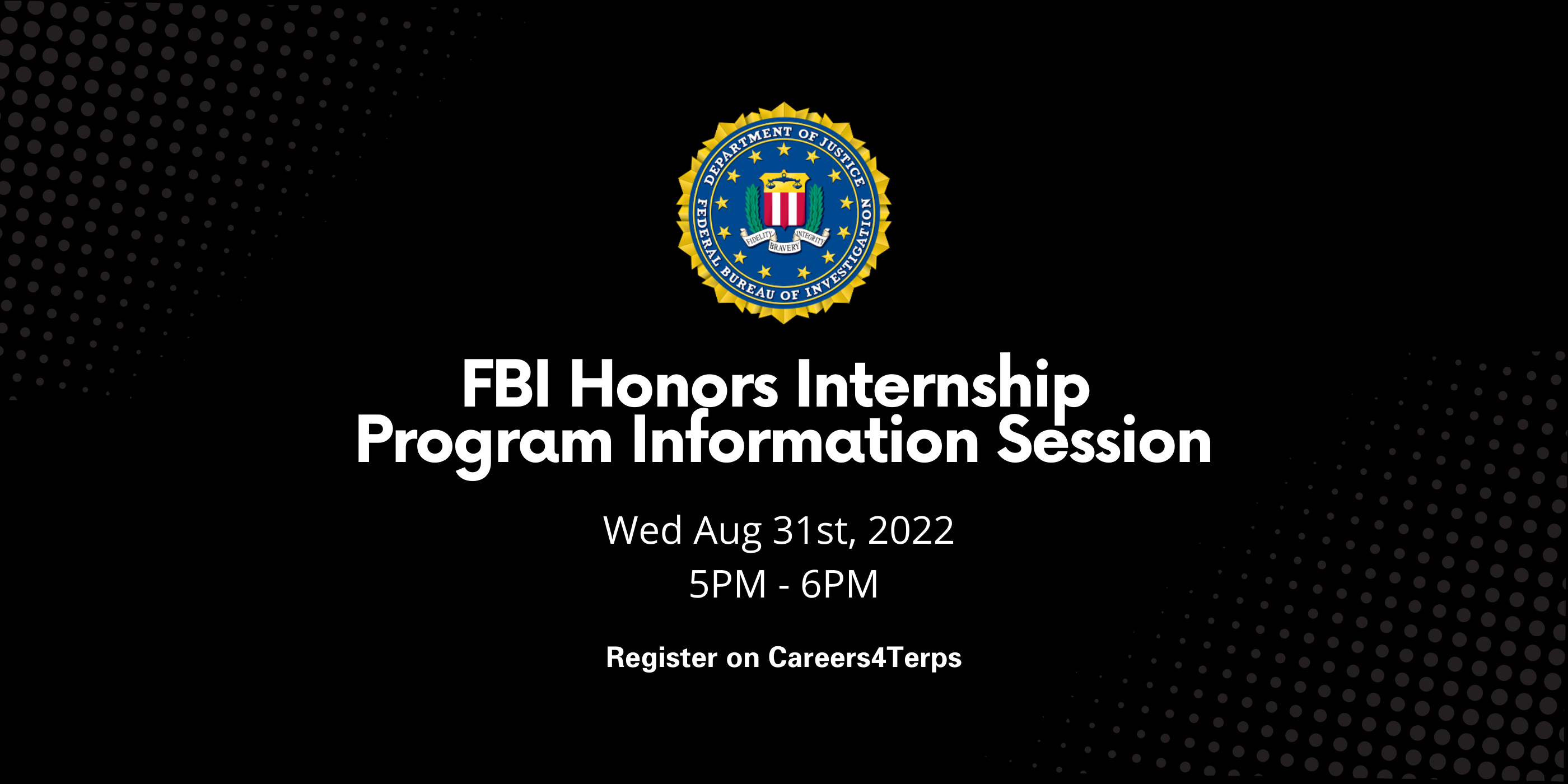 FBI Honors Internship Program Information Session University Career