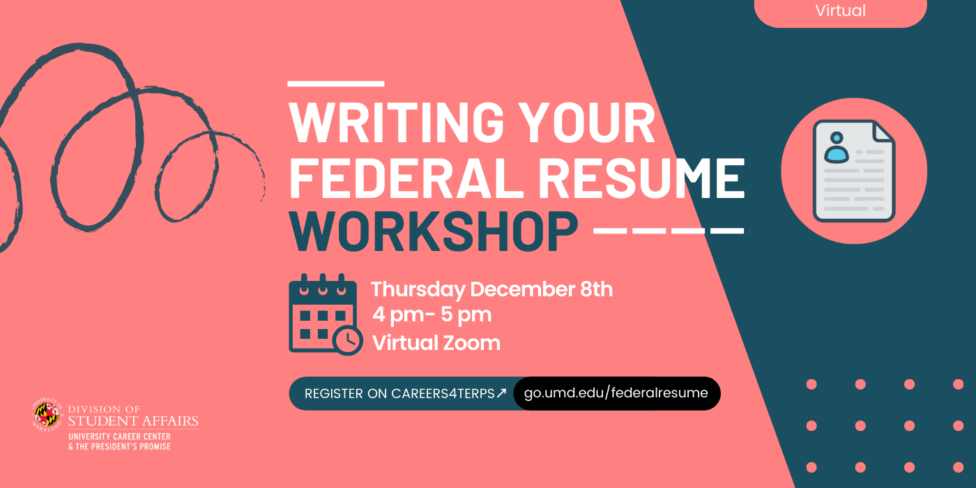 Writing Your Federal Resume - Virtual Workshop