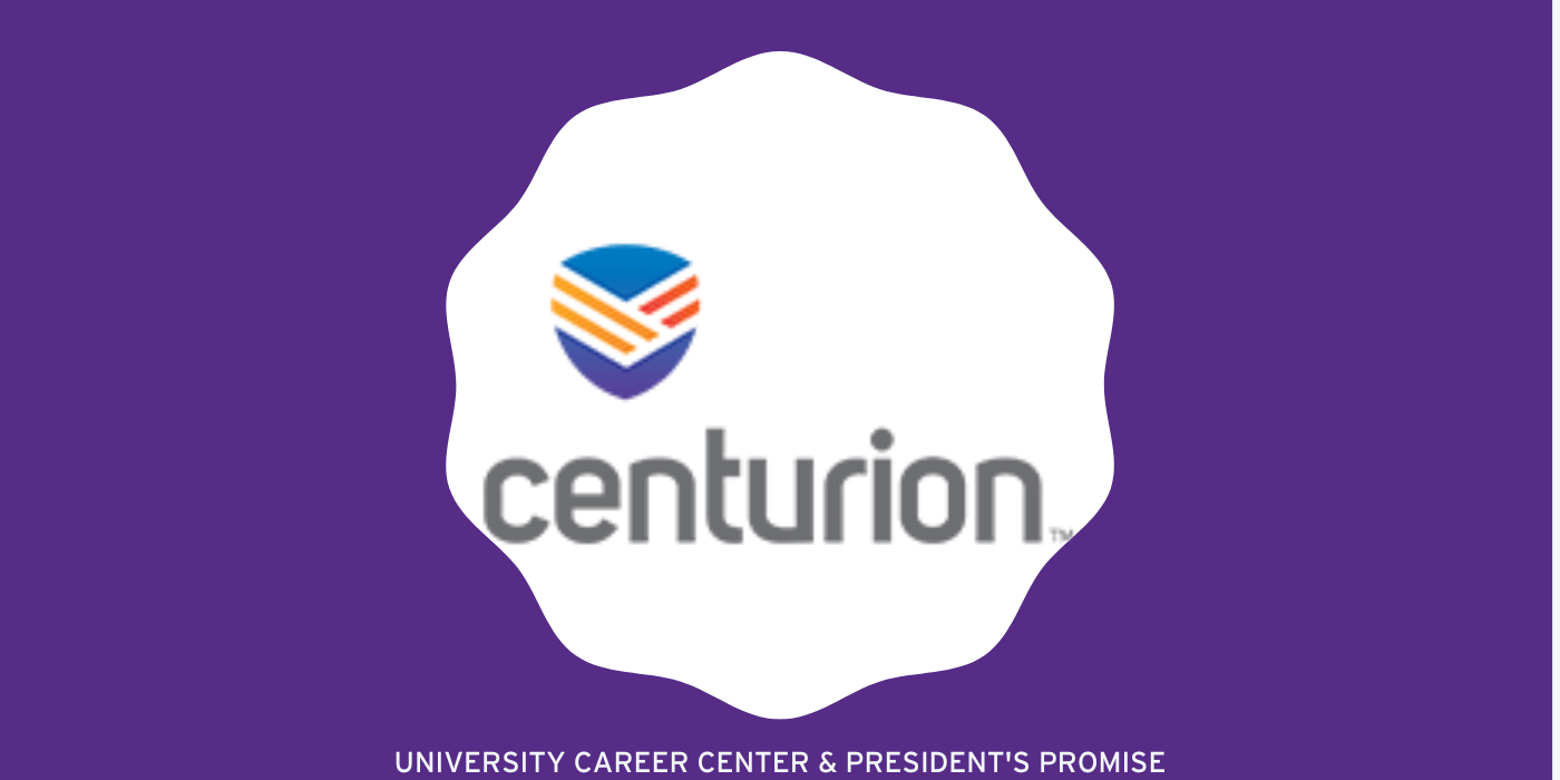 The Centurion Health logo in a white scalloped circle surrounded by a purple rectangle.