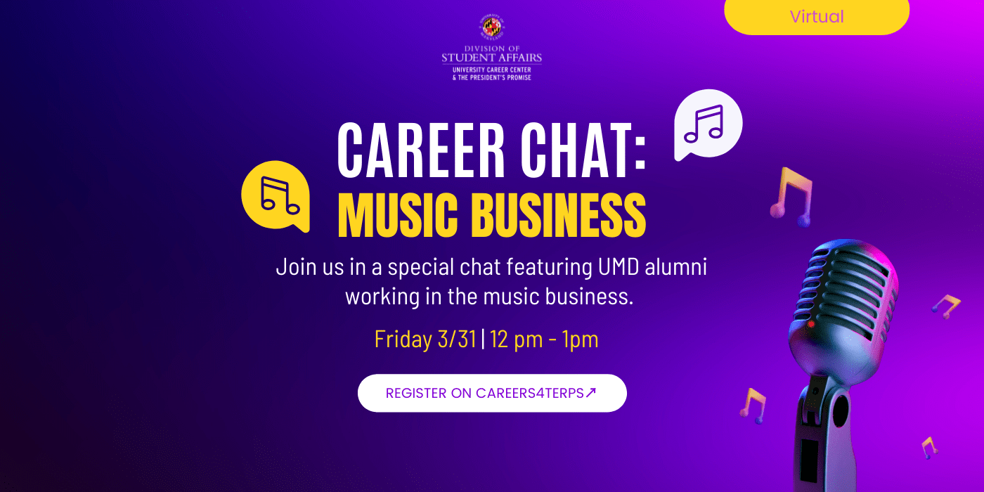 Graphic: Career Chat - Music Business 3/31/23