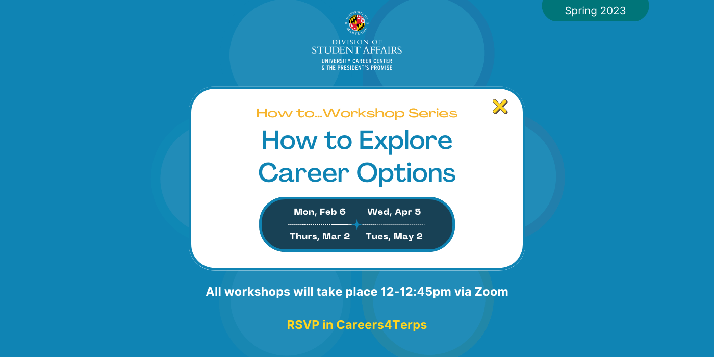 Graphic: How to Explore Career Options Workshop