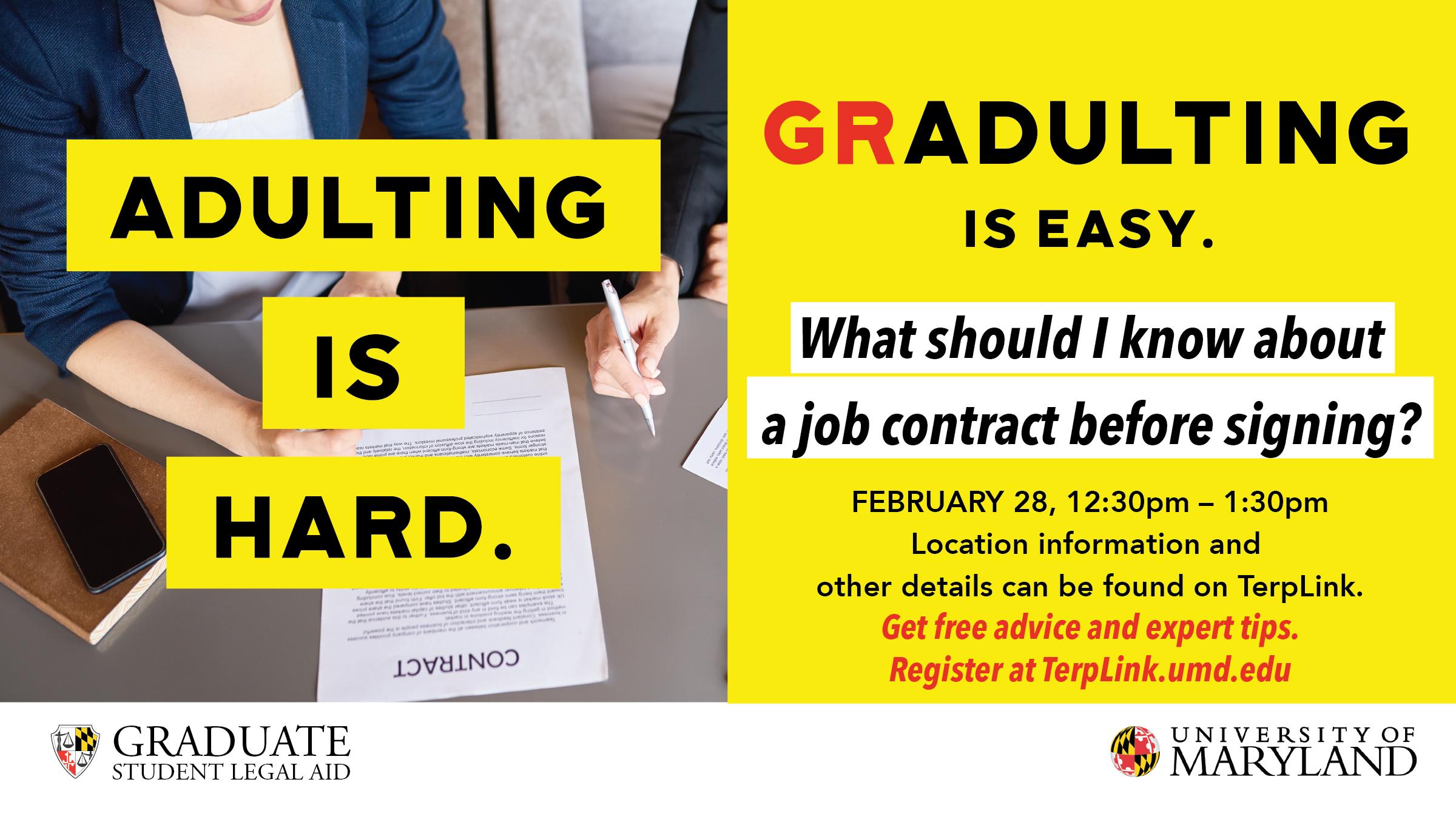 An image promoting the GRadulting workshop.