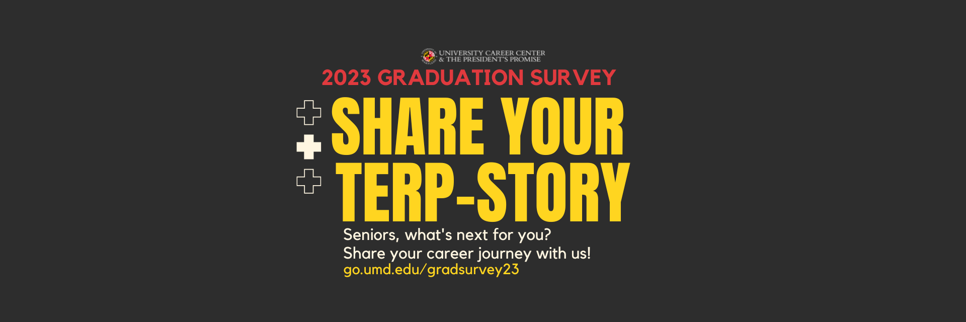 A promotional banner image of the 2023 Graduation Survey. 