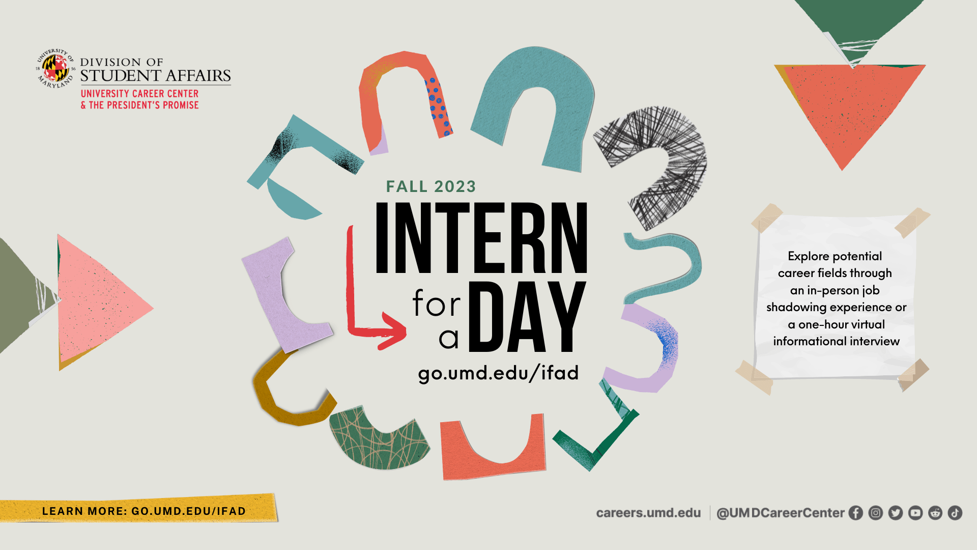 A promotional image for Intern for a Day.