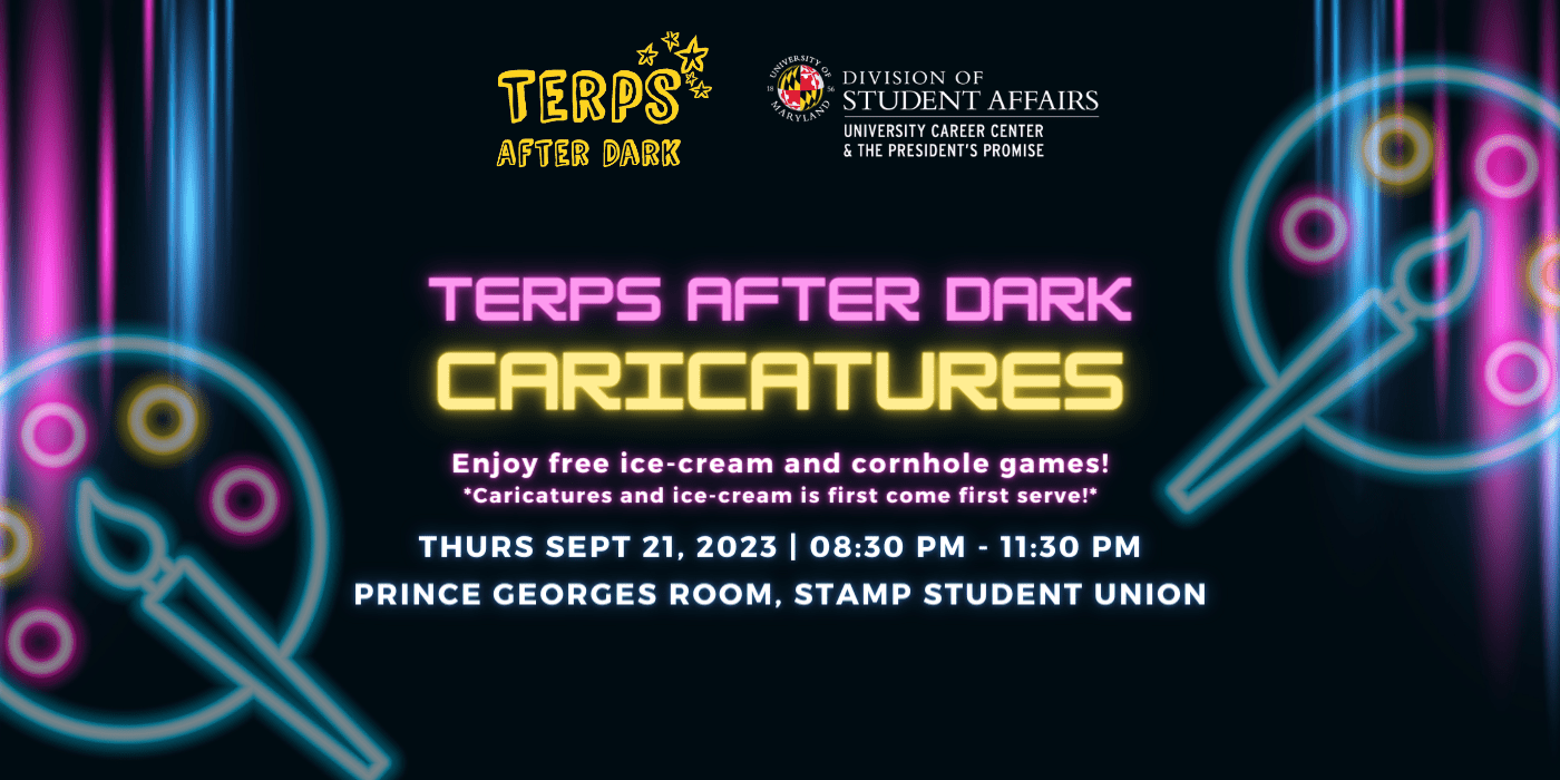 A promotional image for the Terps After Dark Event.