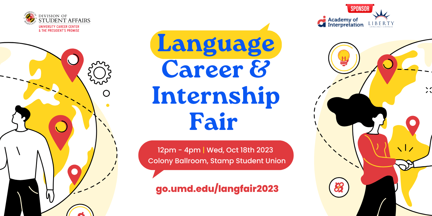 A promotion image for the language career fair.