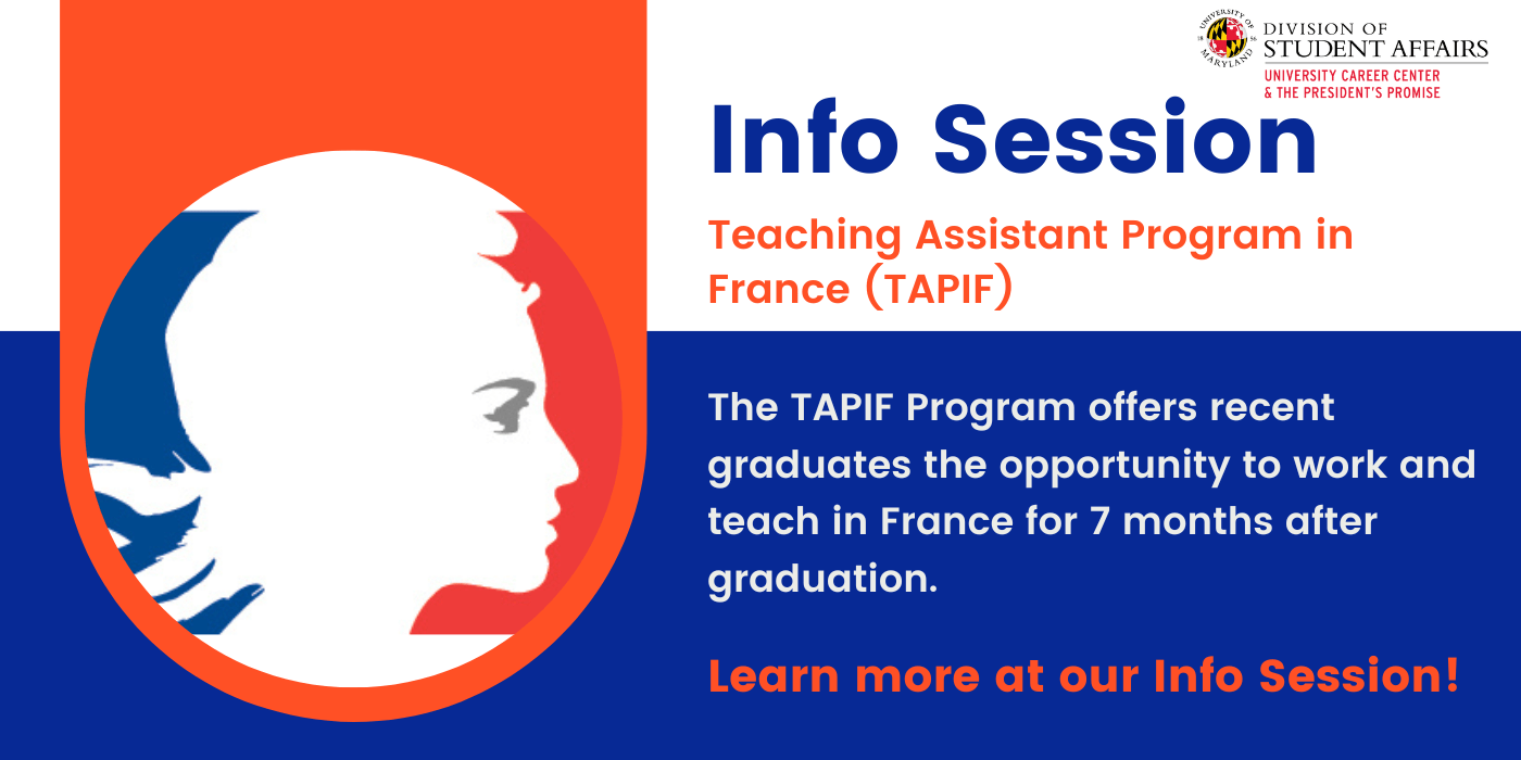 Info session for the teaching assistant program in france.