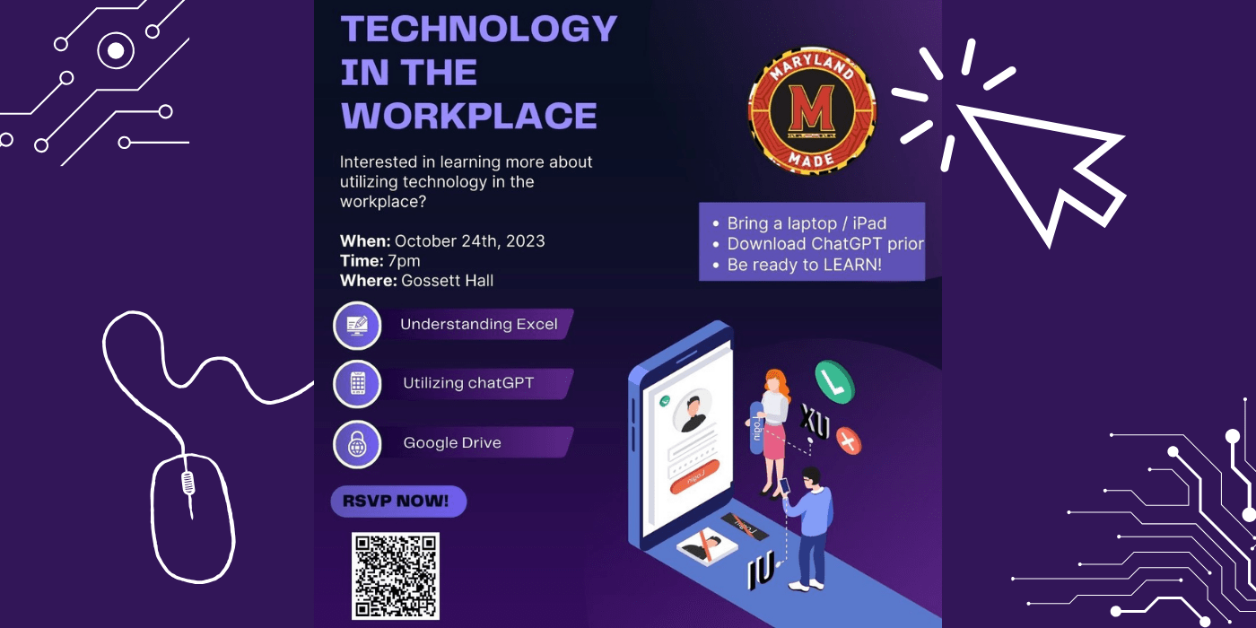 A promotional image for tech in the workplace.