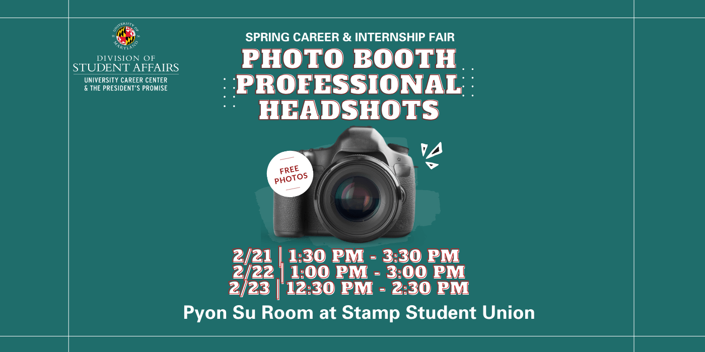 Free Photos at the 2024 Spring Career & Internship Fair promotion.