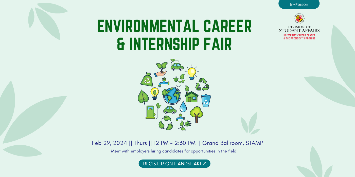 Environmental Career & Internship Fair promo.