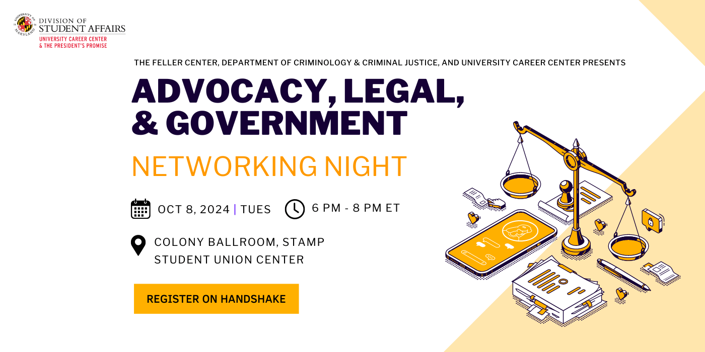 A promotion for the advocacy, Legal, & Government networking night event including event date, time, and location. 