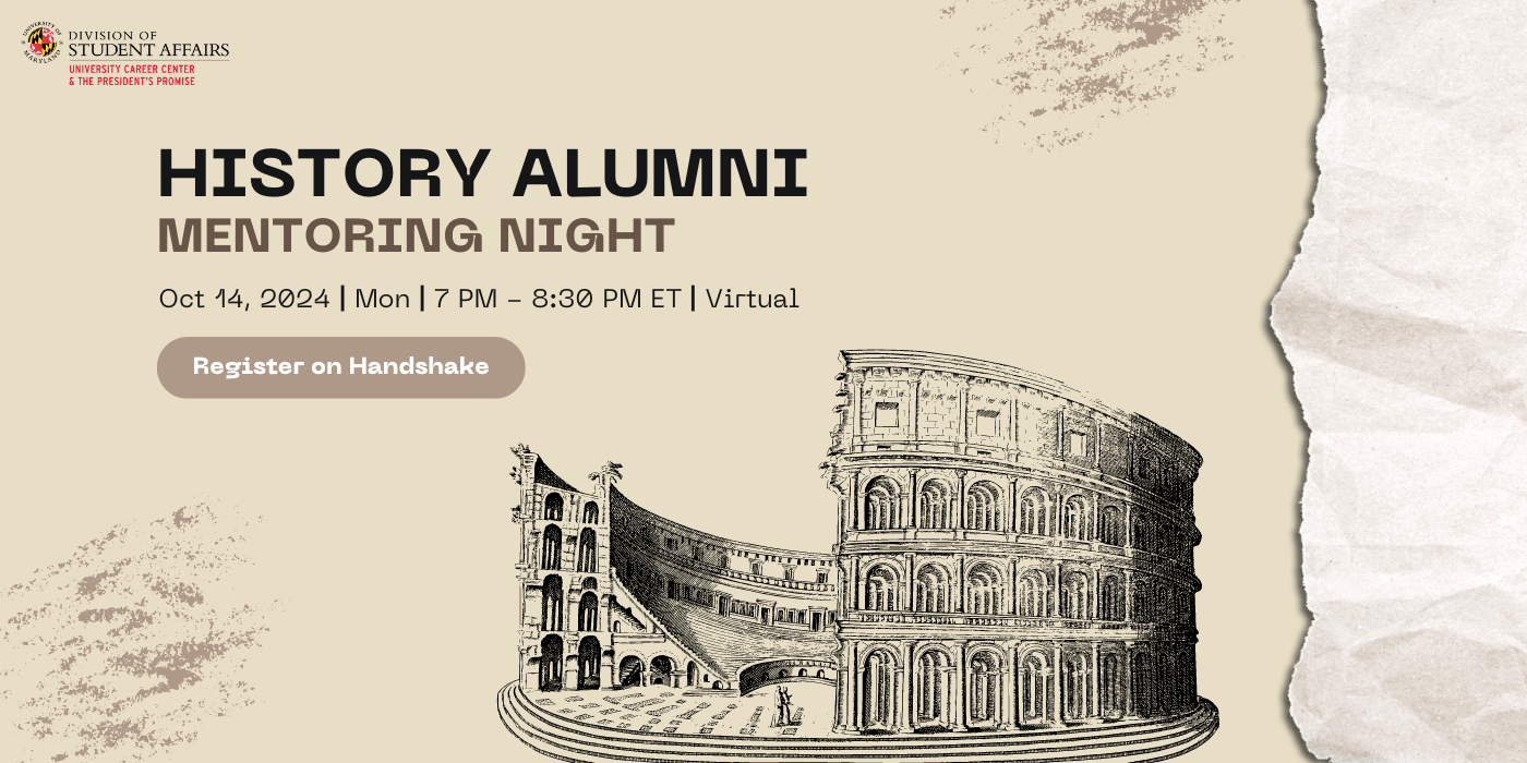 A promotion for the HistoryAlumni Mentoring Night event.