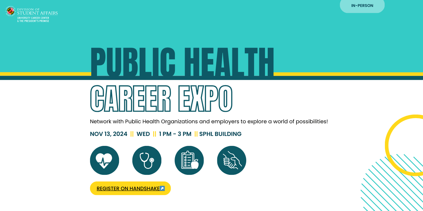 Public Health Career Expo promotion graphic.