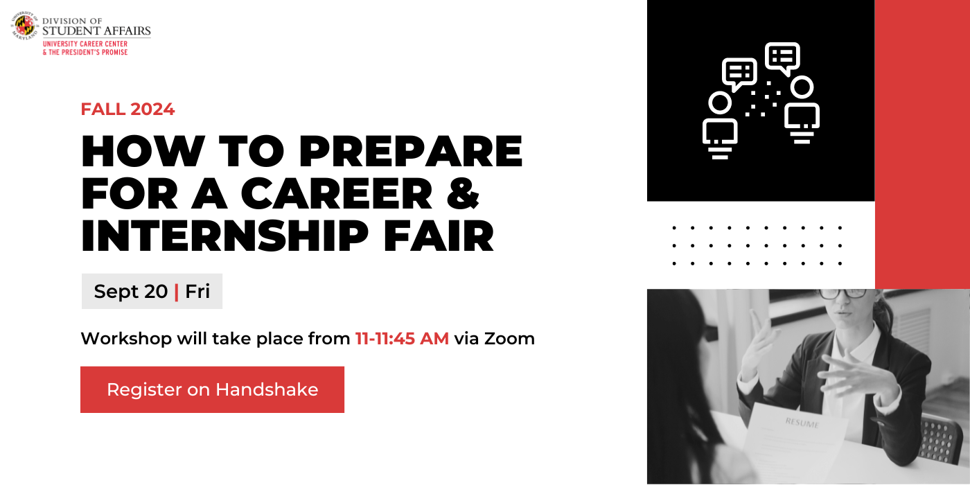 How to prepare for a career and internship Fair promo.