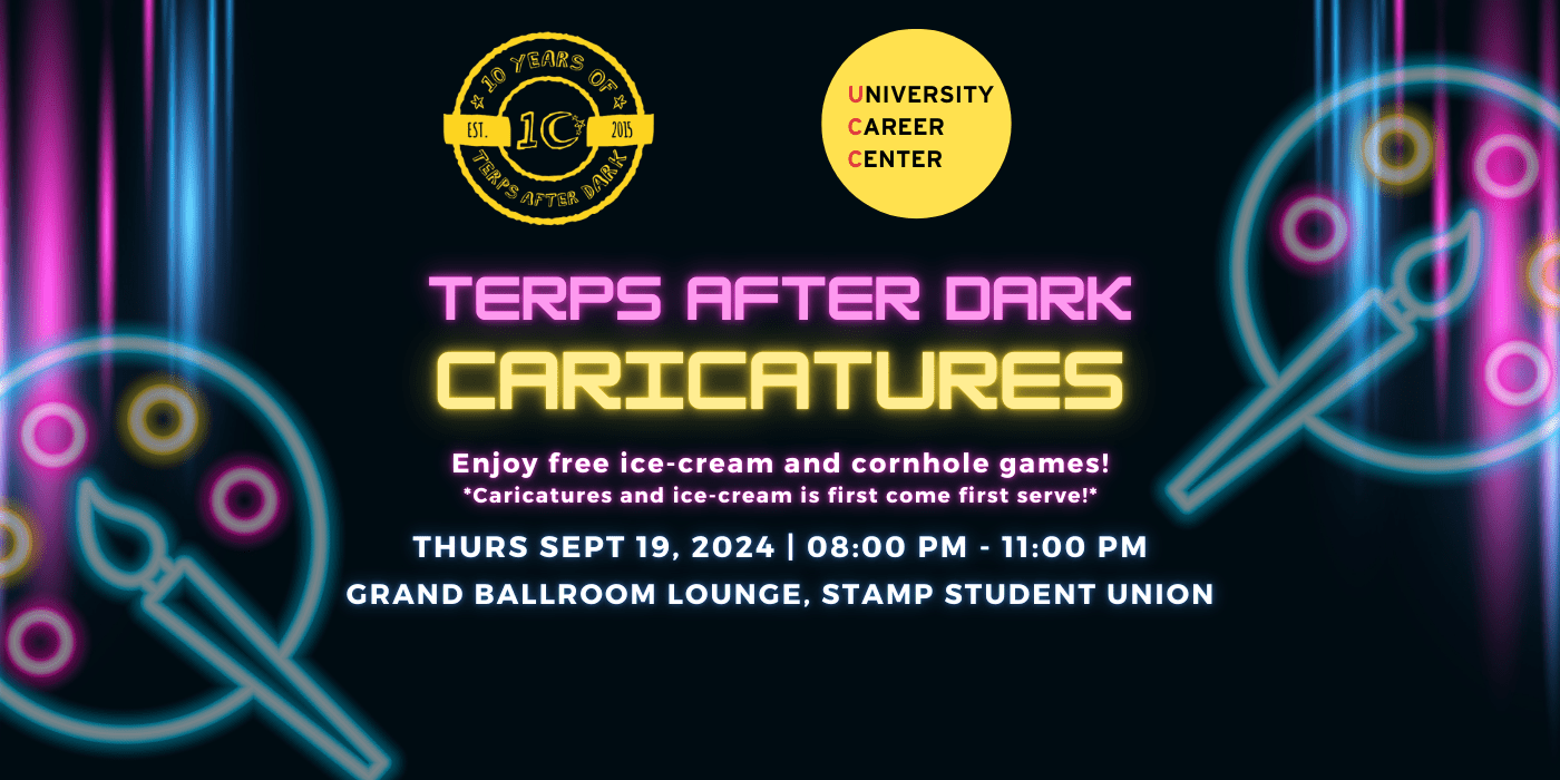 Promotion for Terps After Dark. 