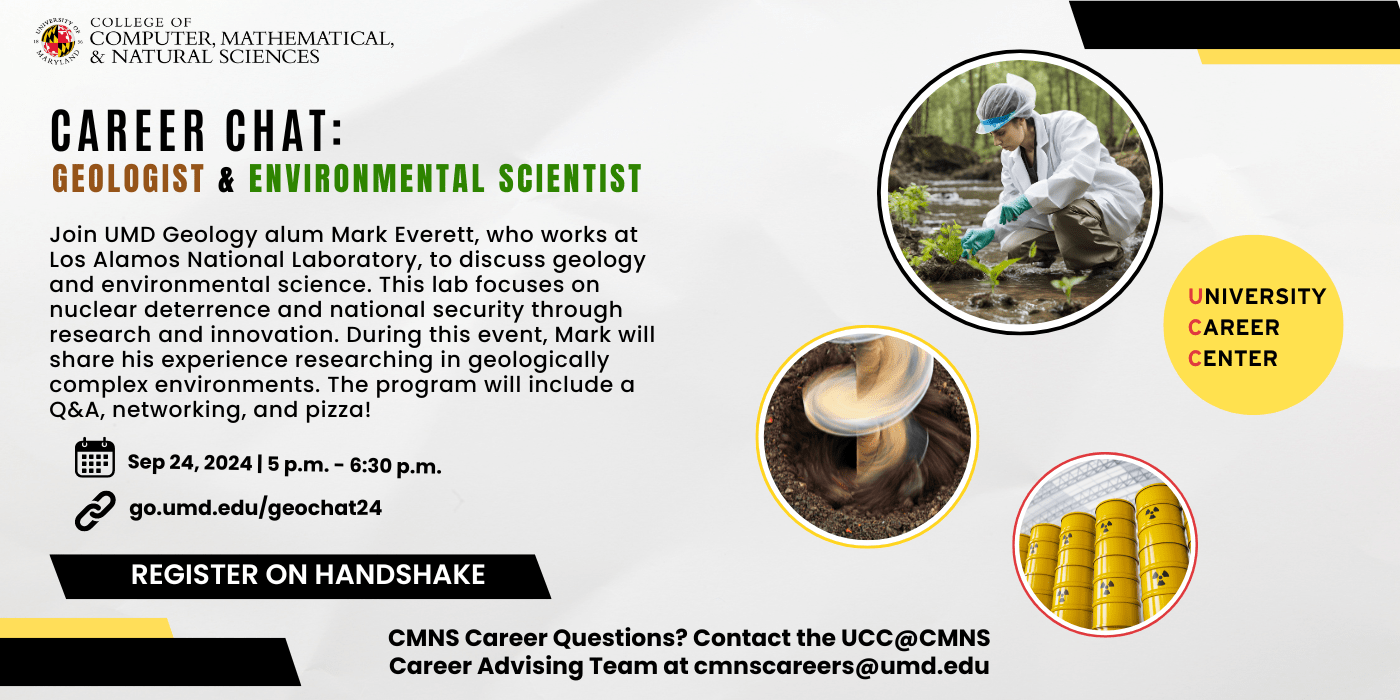 Career Chat Geologist and Evironmental Scientist promotion.