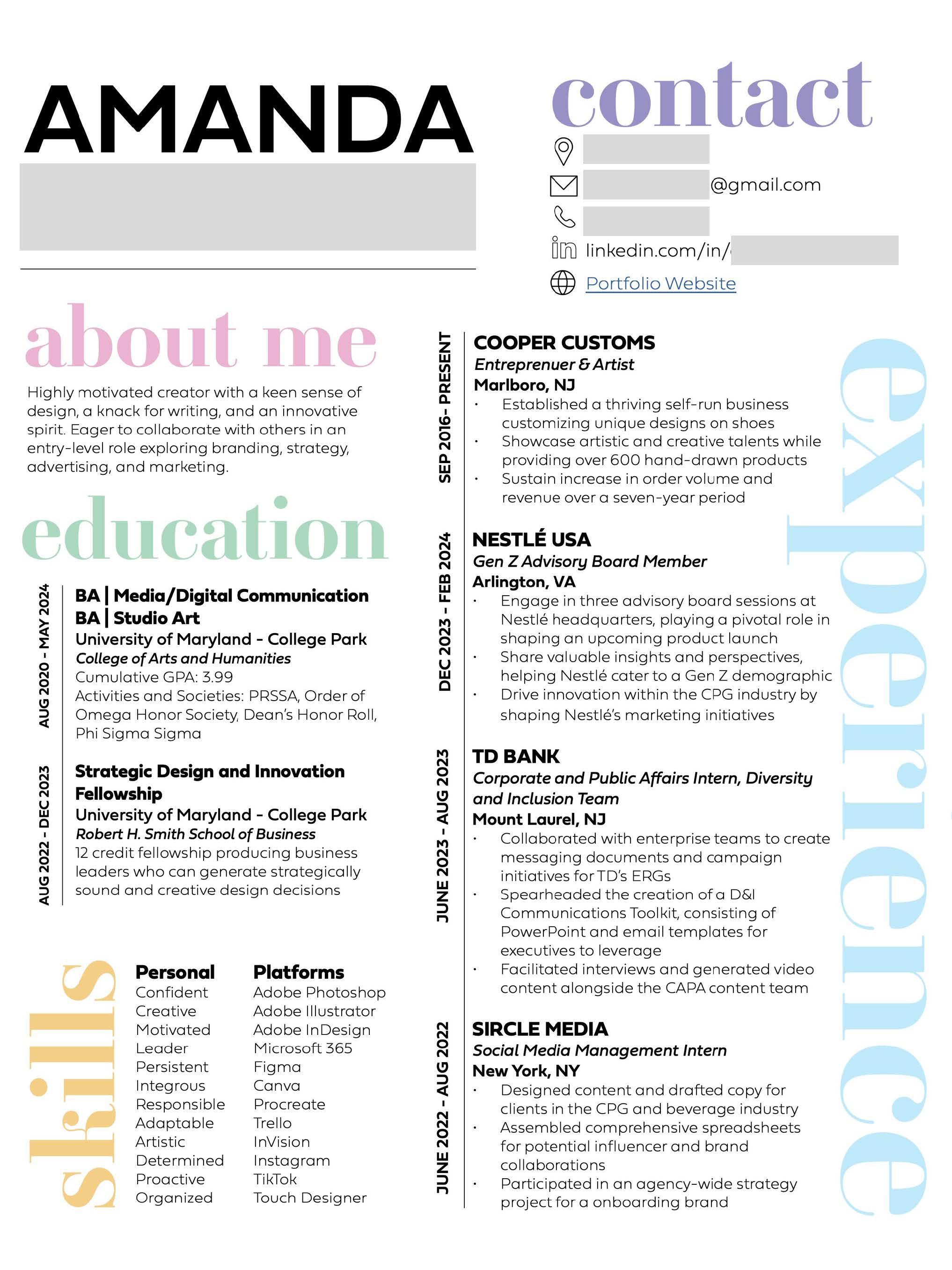 Design Sample Resume