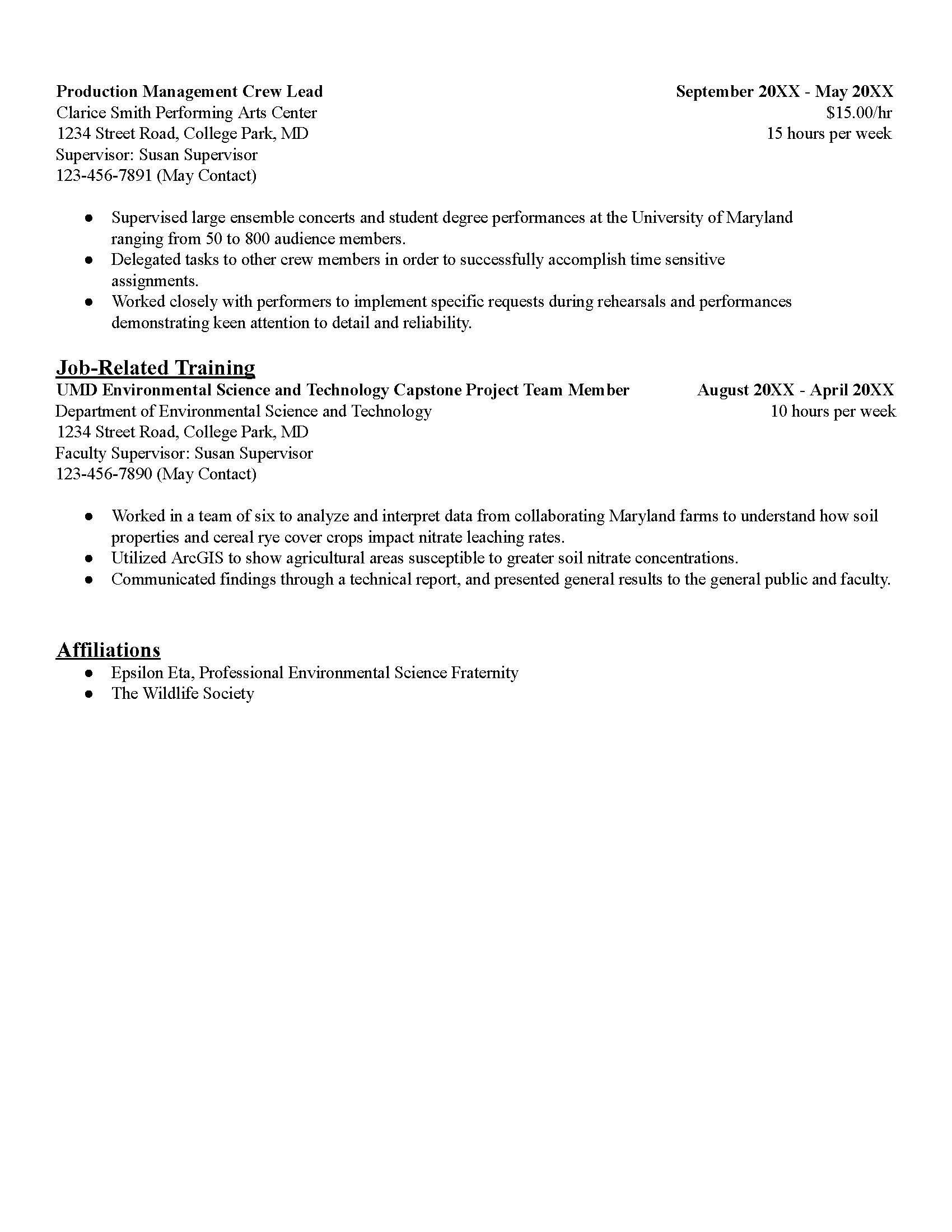 Federal Resume.