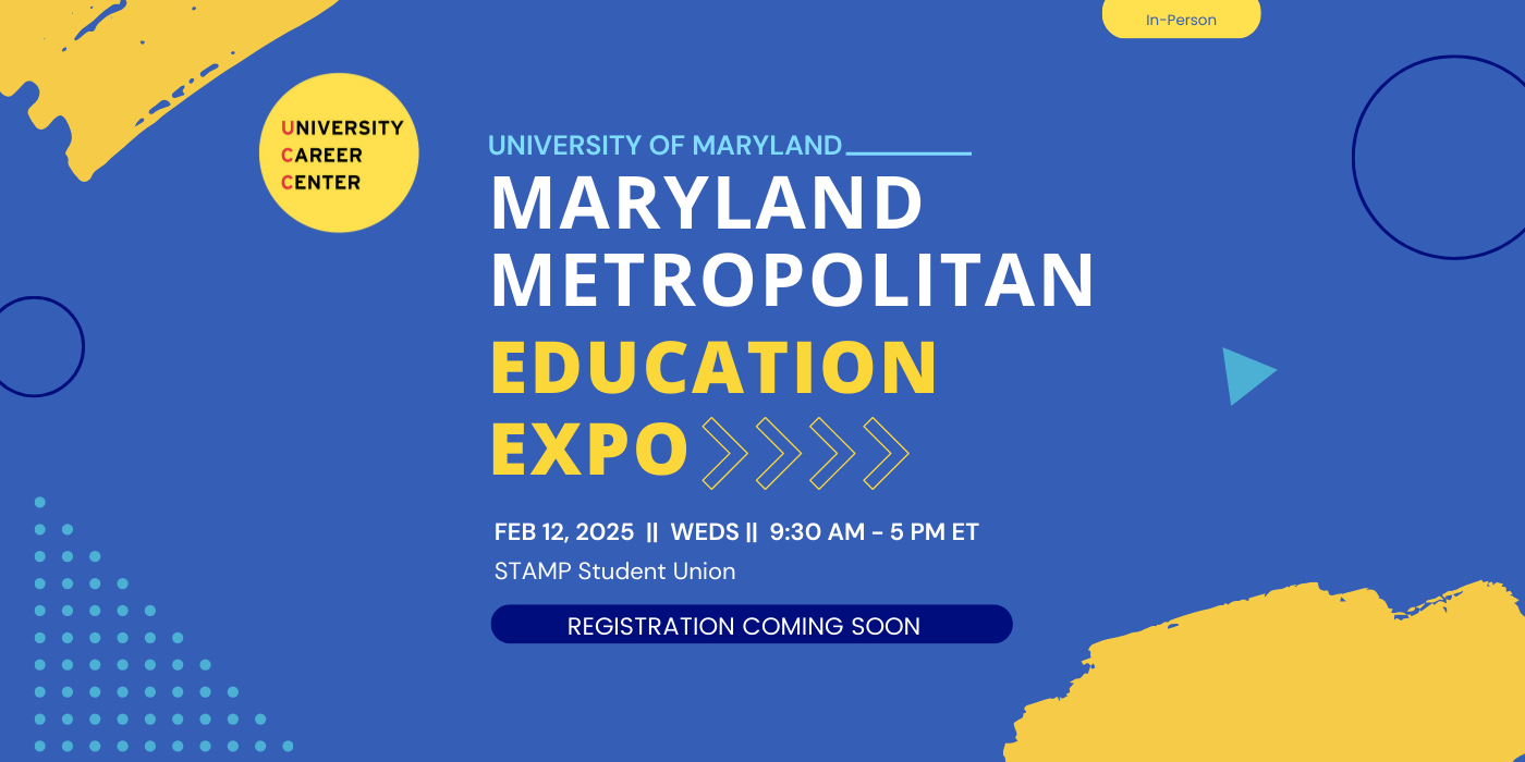 Promotional Graphic for the Maryland Metropolitan Education Expo.