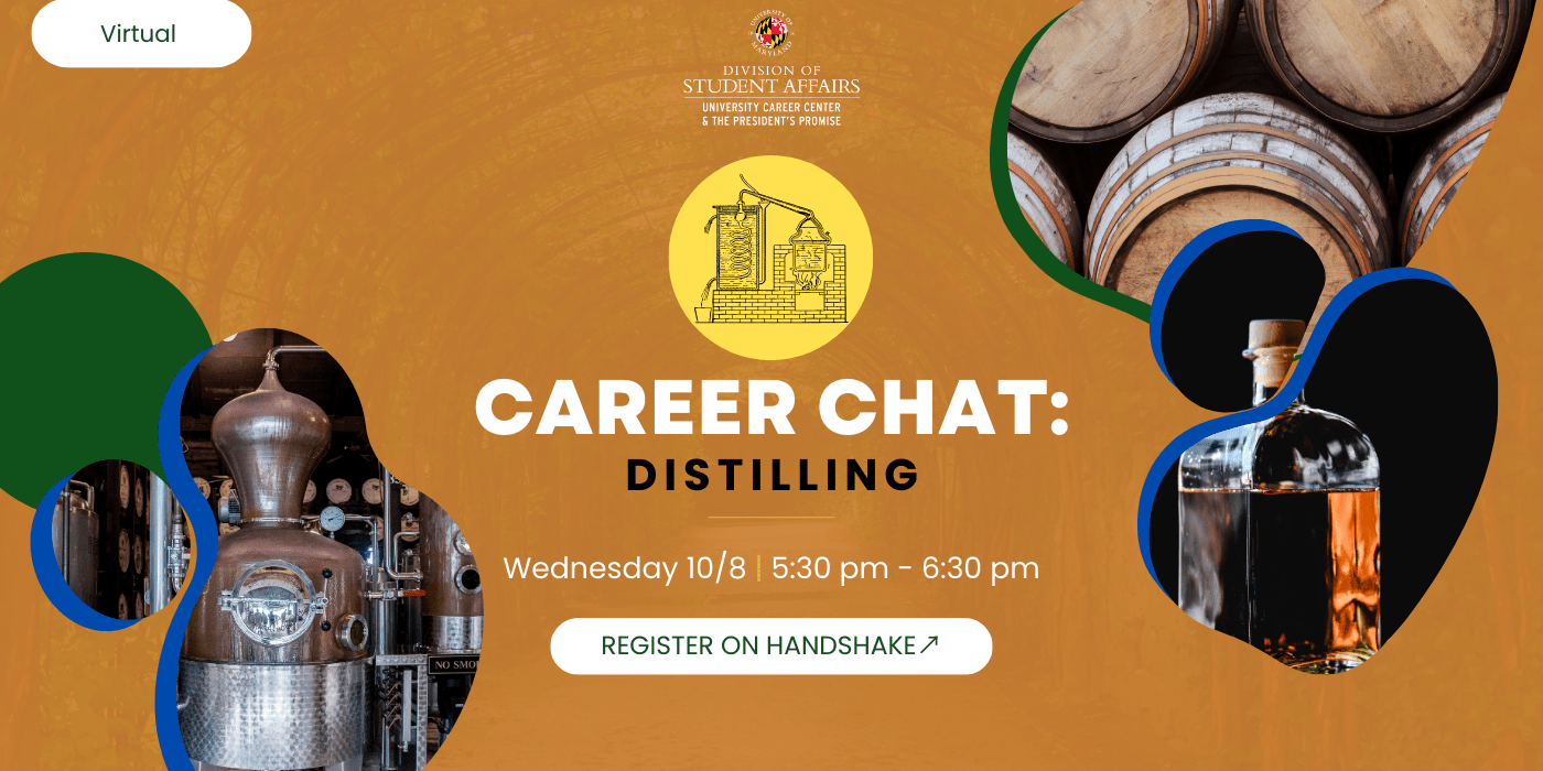 Images of a distillery, whiskey bottle and barrels are in the background.
