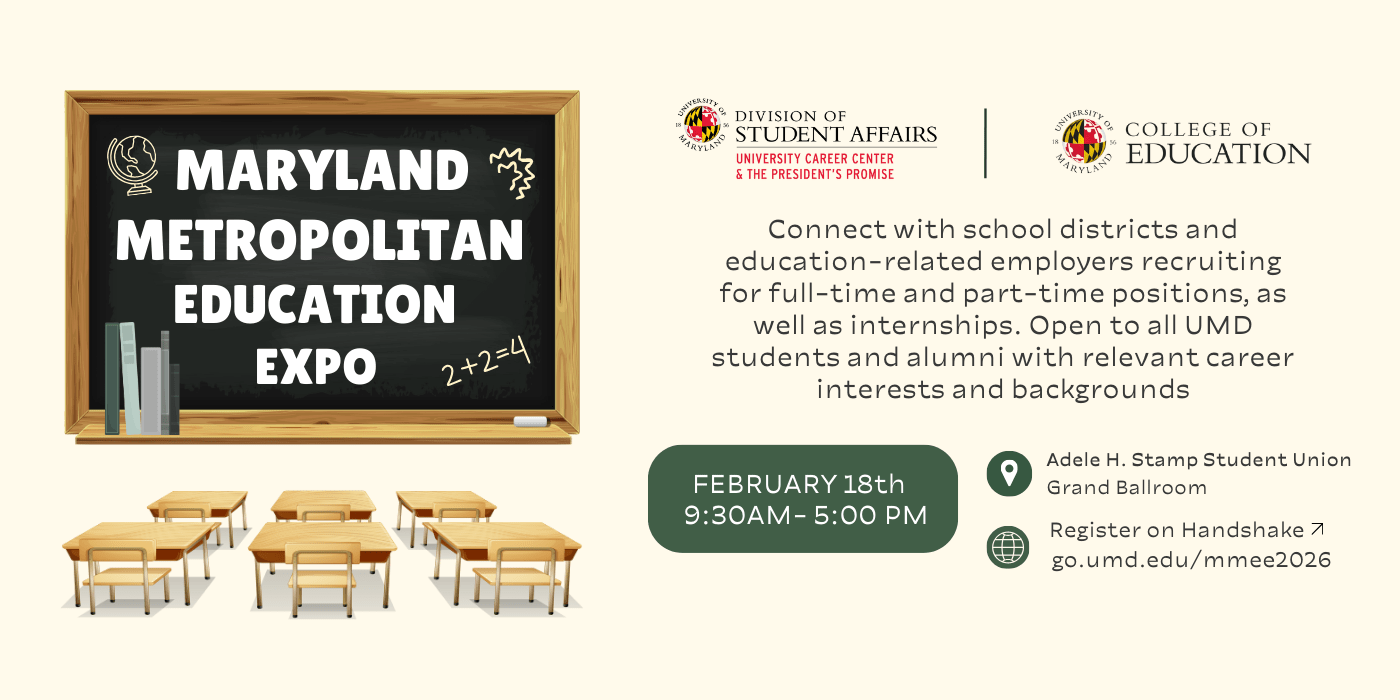 Promotional infographic for the 2026 Maryland Metropolitan Education Expo