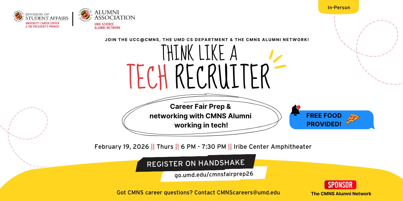 Promotional infographic for the Think Like a Tech Recruiter workshop.