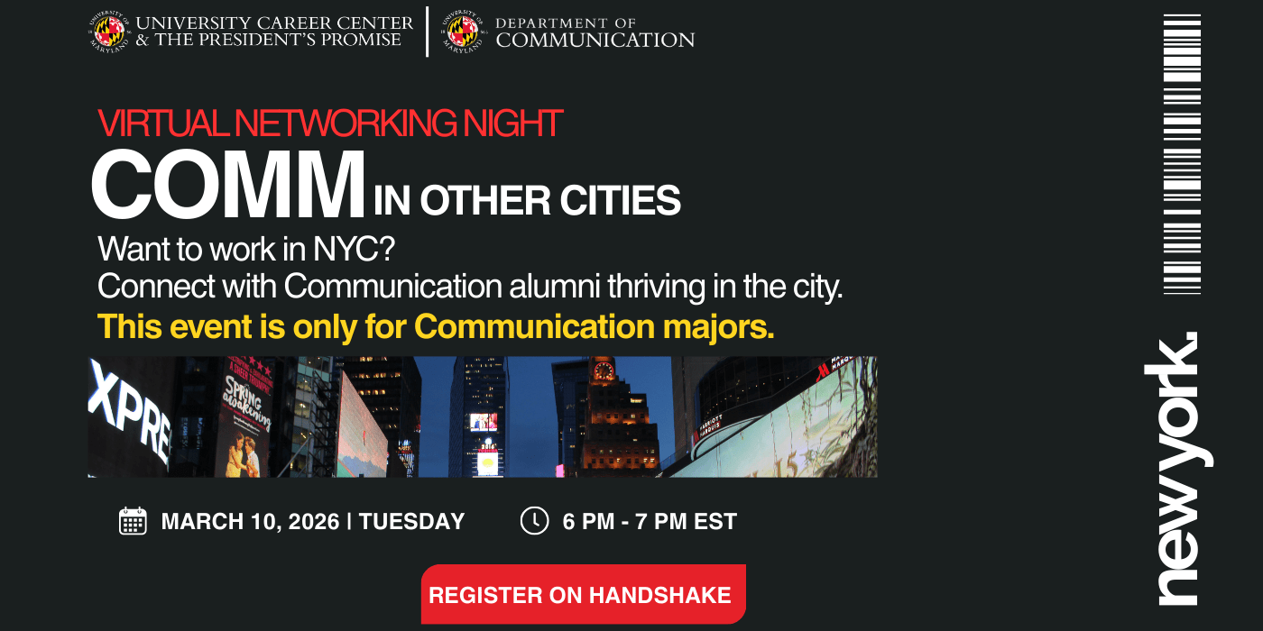 Infographic promotion for the Comm in other cities networking event.