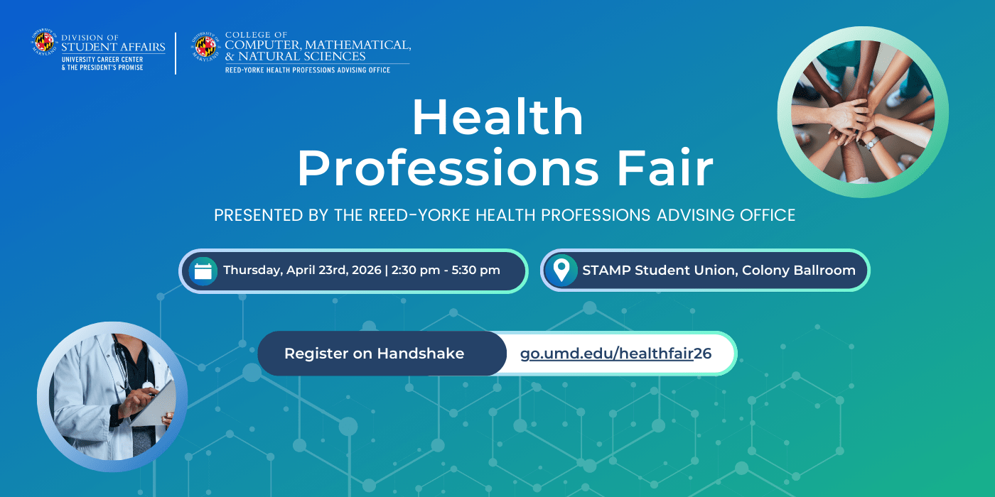 Promotional Infographic for the Health Professions Fair.