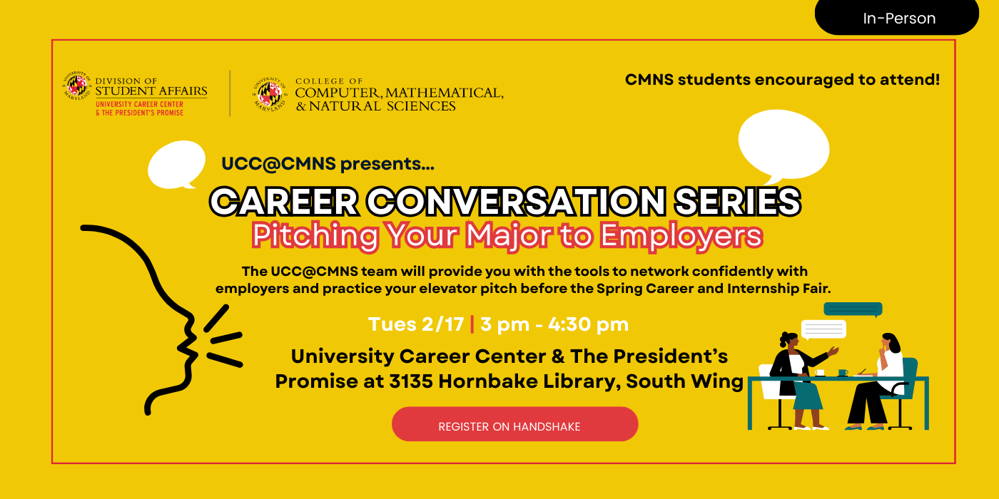 Infographic promotion for the career conversation series workshop.