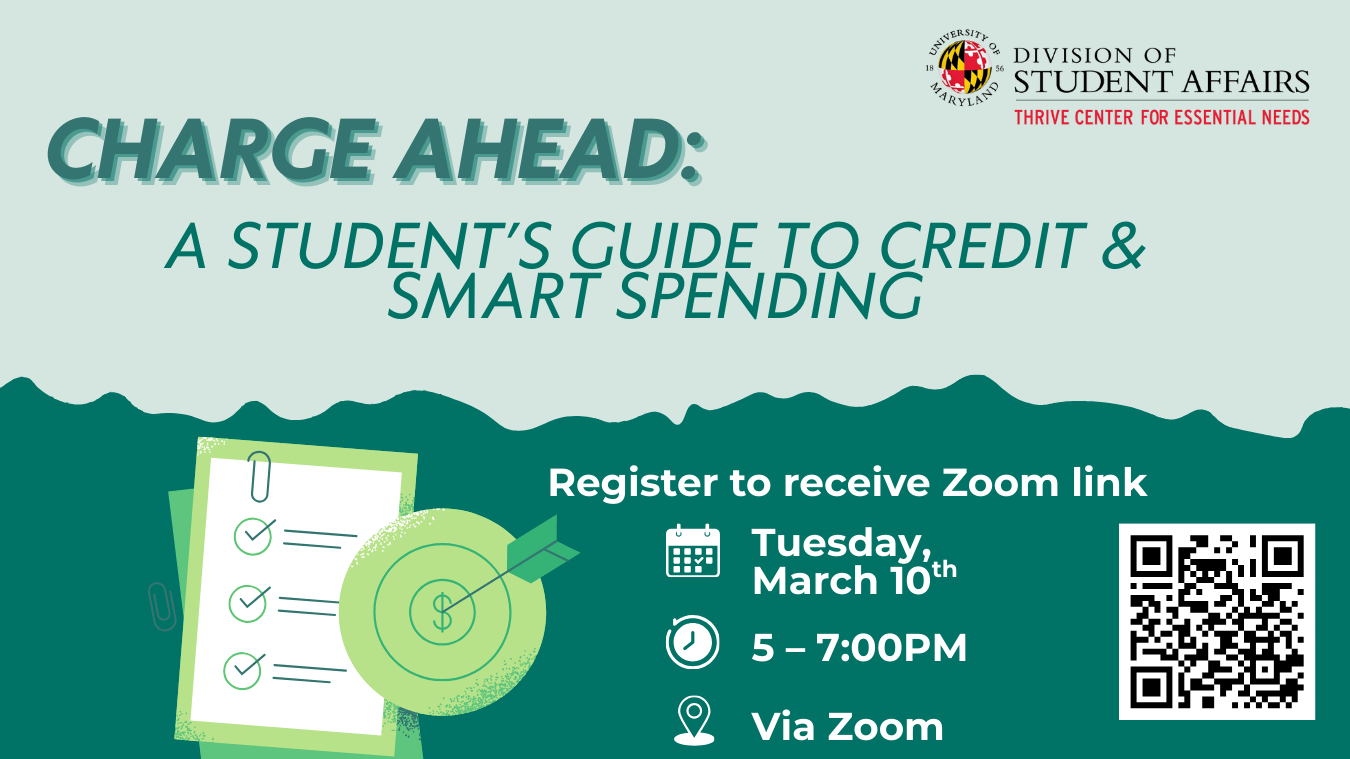 Charge Ahead: A Student’s Guide to Credit & Smart Spending flyer