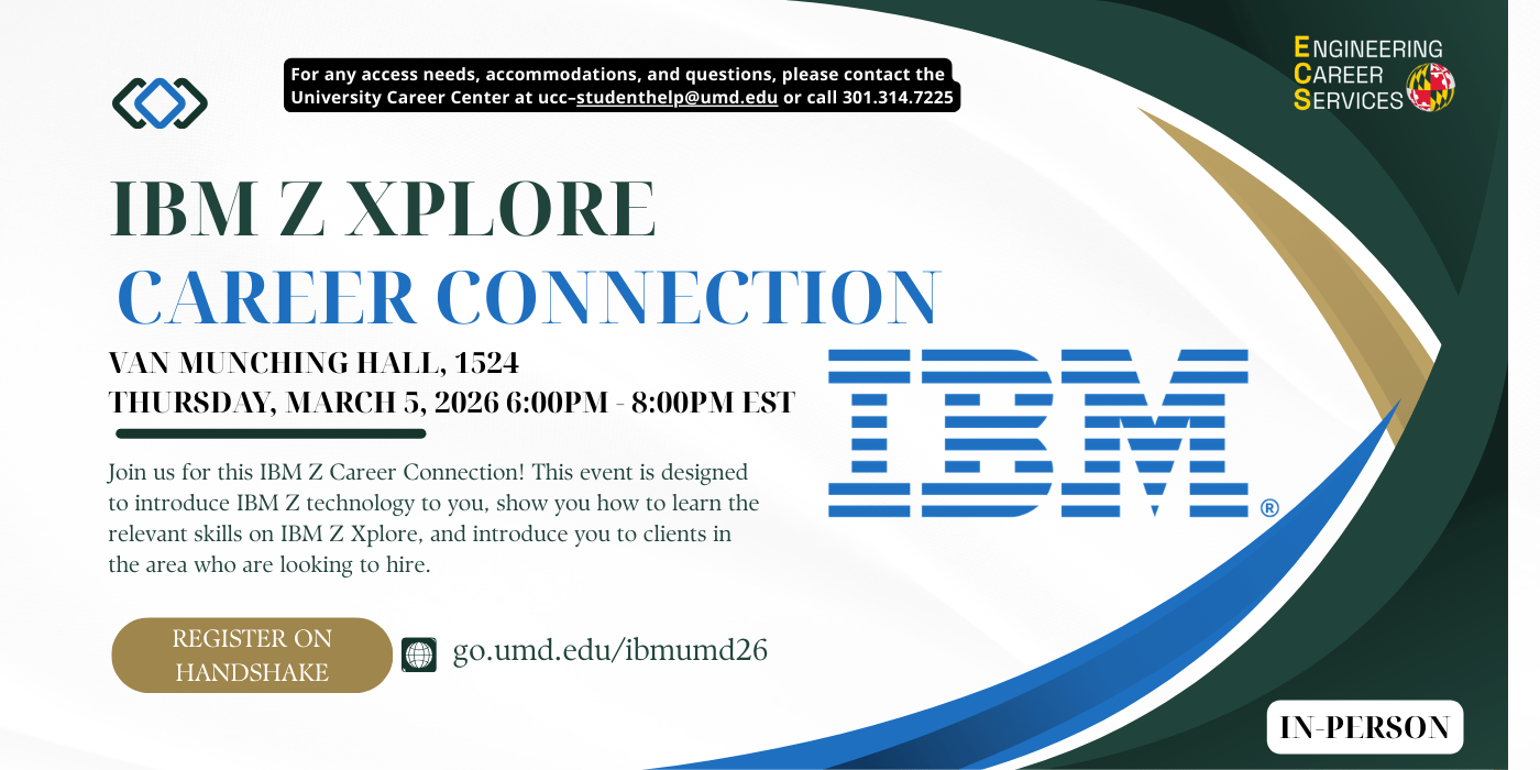 Infographic for the IBM Z Xplore career connection workshop.