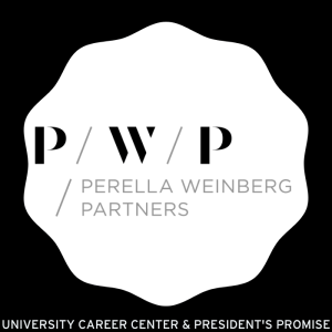 PWP logo in white scalloped circle in black rectangular box