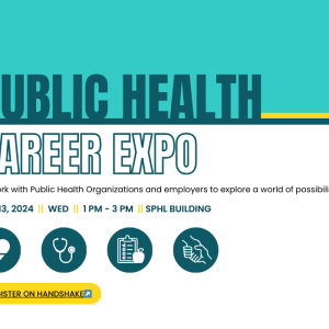 Public Health Career Expo promotion graphic.