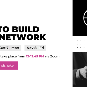 Promotion for the How to Build Your Network workshop. 