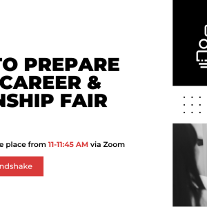 How to prepare for a career and internship Fair promo.