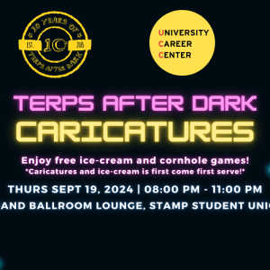 Promotion for Terps After Dark. 