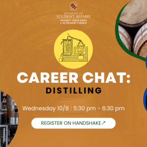 Images of a distillery, whiskey bottle and barrels are in the background.