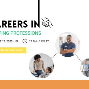 Images of health care professionals are placed about the image. 