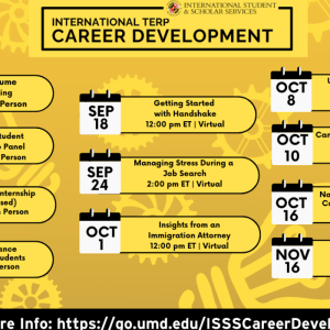 ISSS Career Development Series of Events.