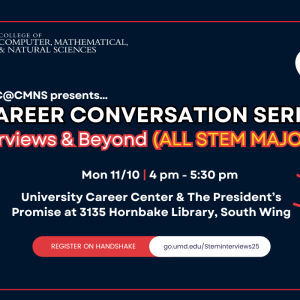 An inforgraphic for the career conversation series workshop.